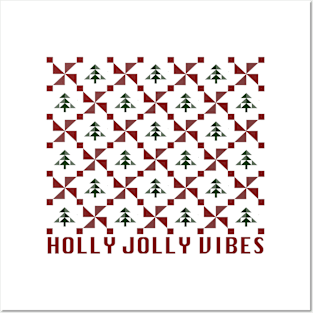 Christmas Sweater Holly Jolly Vibes Posters and Art